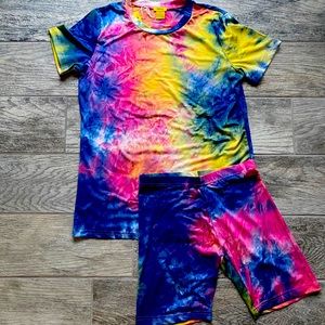 TieDye Biker shorts set